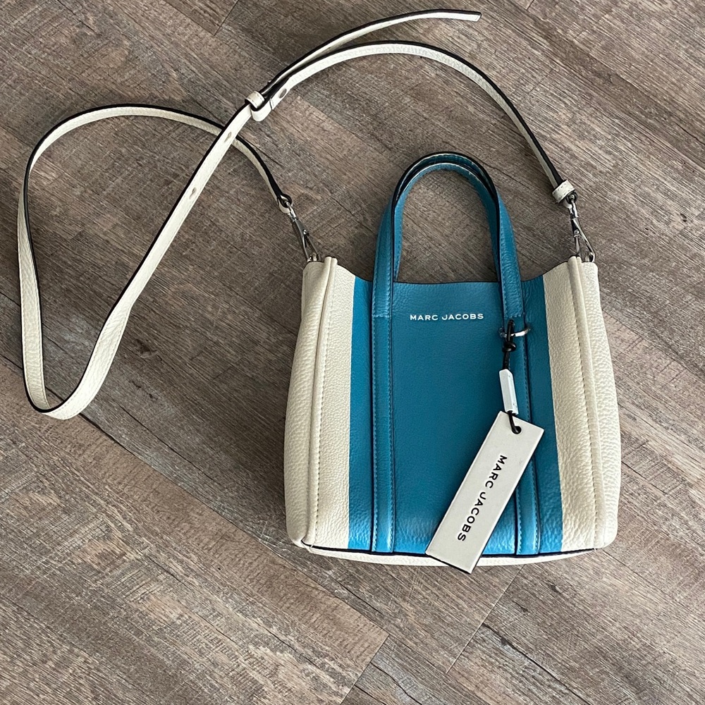 Marc Jacobs Teal and Cream Mini Bag